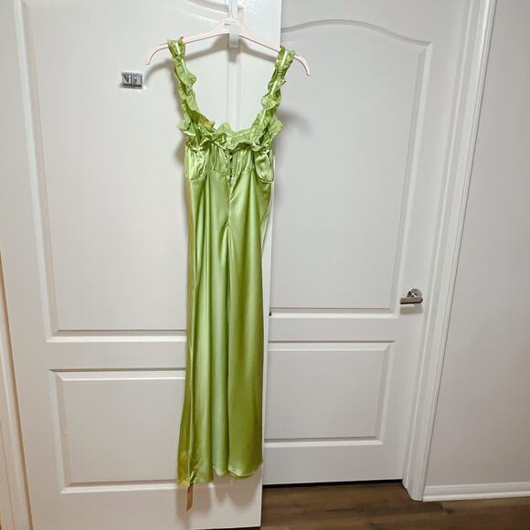 Reformation Erdem Silk Midi Dress Yucca L - Picture 6 of 8